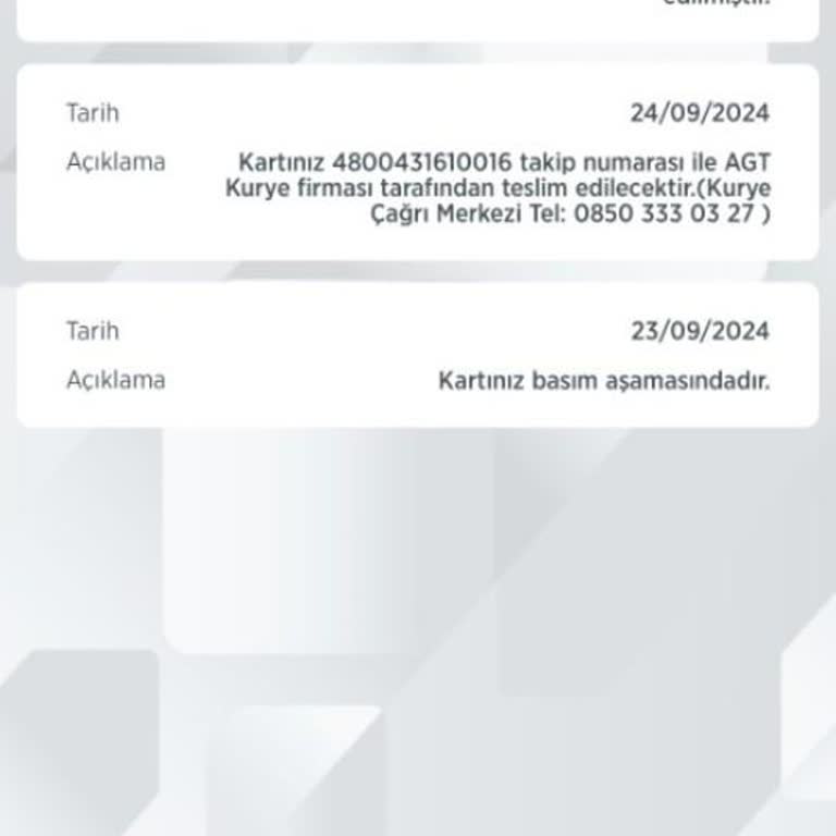 Kart Teslimatında Yaşanan Gecikme