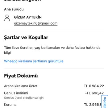 Araba Kiralama Fiyatında Yanıltıcı Bilgi