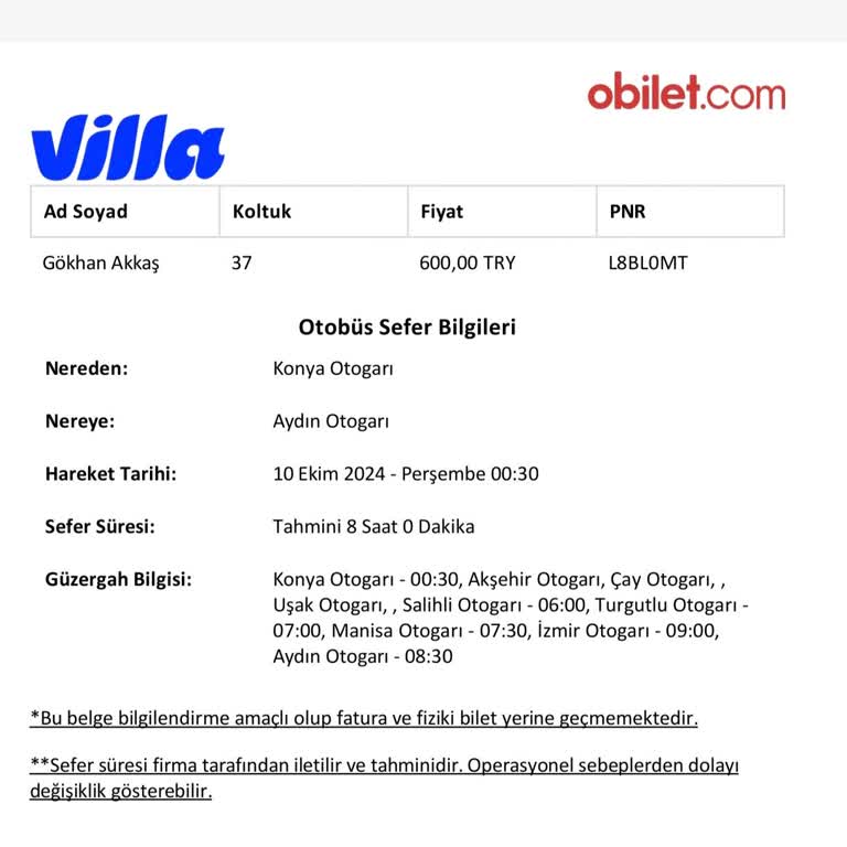 Obilet İle Yolculukta Zamanlama Sorunu