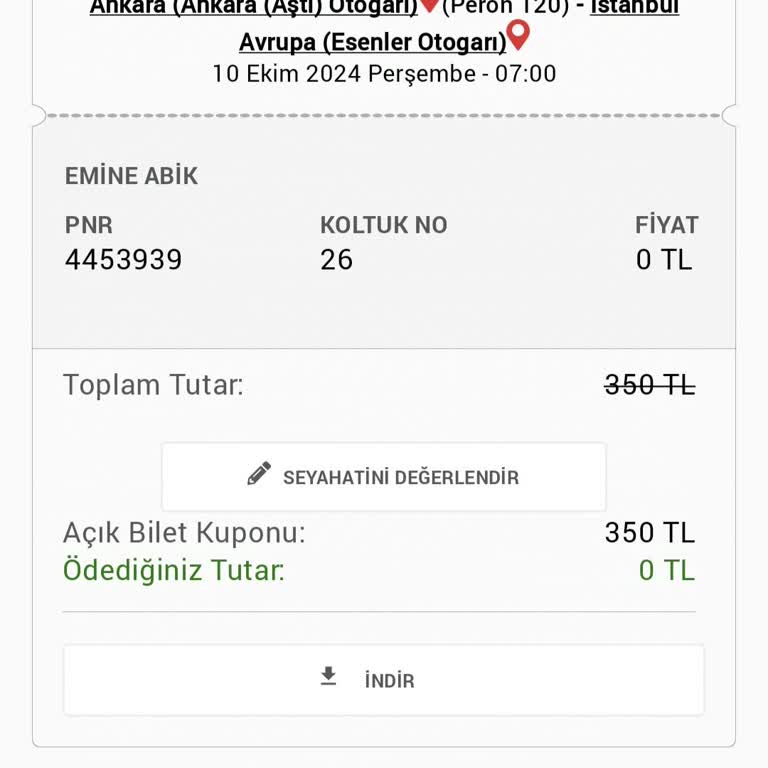 Obilet'te İptal Edilemeyen Bilet Mağduriyeti
