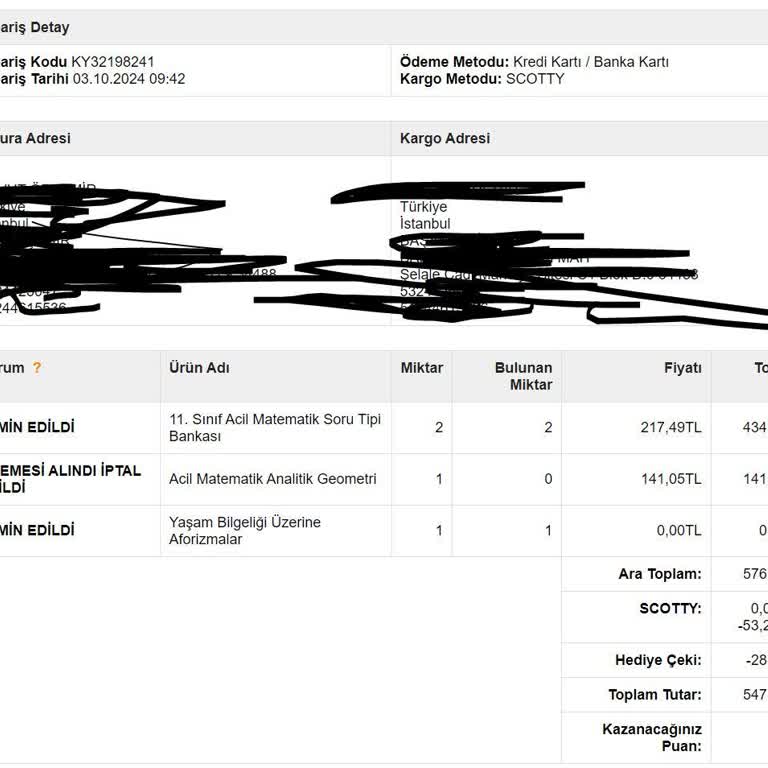Platin Üyeliğe Rağmen Kitaplar Teslim Edilmedi