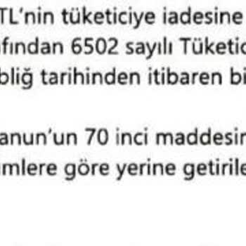 Ücret İadesi Yapılmayan Alışveriş Mağduriyeti