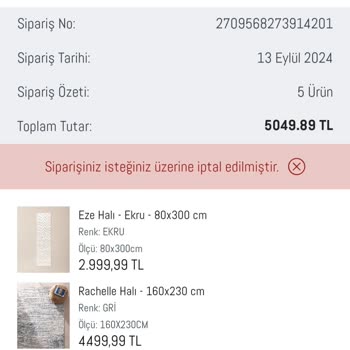 Siparişim Teslim Edilmedi Ve Müşteri Hizmetleri Sorunu