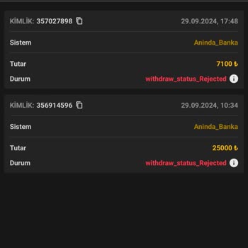 Kazandığım Paranın Geri Verilmemesi