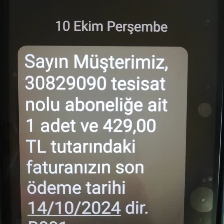 Yanlış Abonelik Üzerinden Gelen Fatura Mesajları