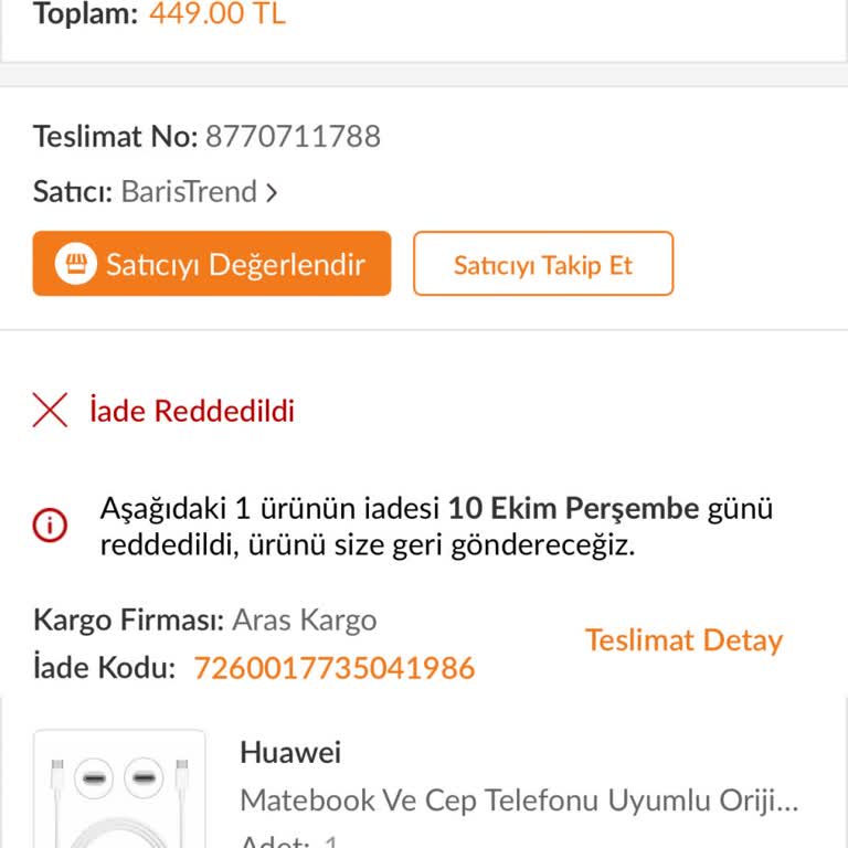 Trendyol'dan Gelen Bozuk Şarj Cihazı Ve Güven Sorunu