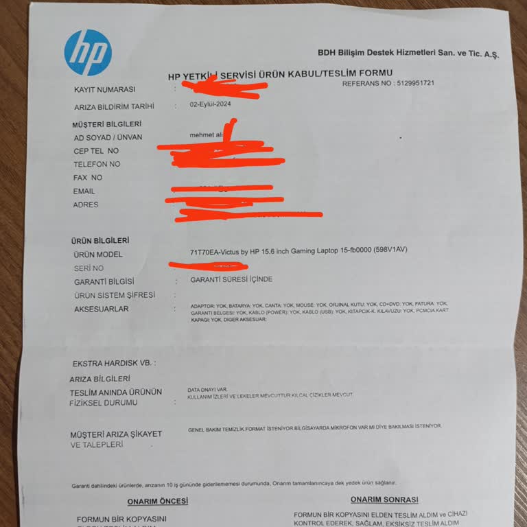 HP Servis Sürecinde Yaşanan Uzun Gecikmeler Ve Müşteri Mağduriyeti