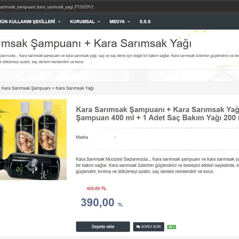 Kara Sarımsak Ürünlerinde Yanıltıcı Açıklama Ve Kötü Müşteri Hizmeti