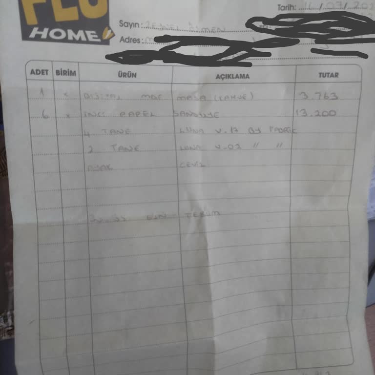 Yanlış Ürün Ve Eksik Hizmet