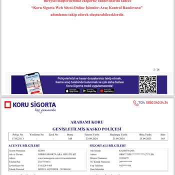 Kasko Poliçesi Ve Muafiyet Sorunu