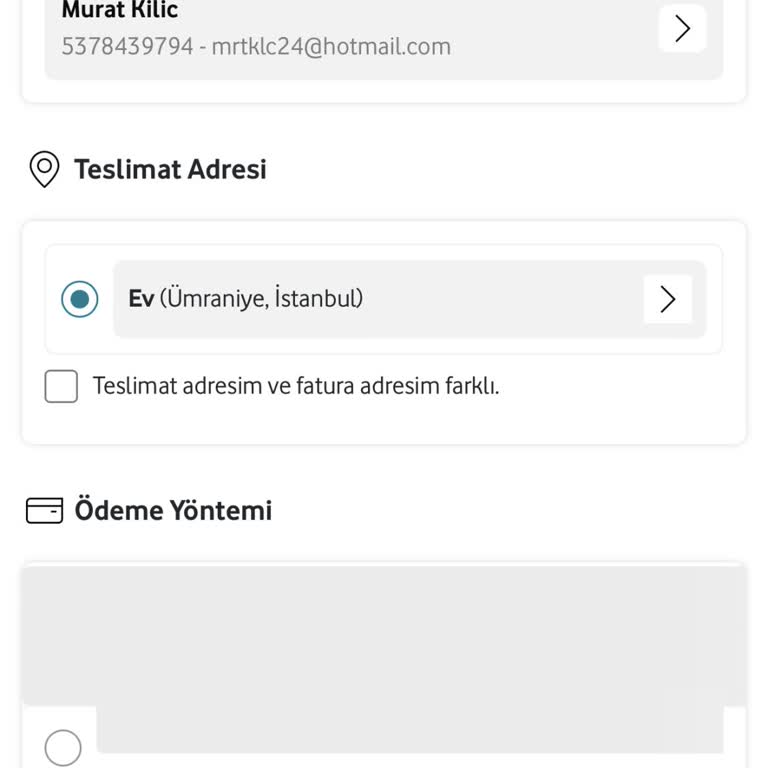 Vodafone Market Çeki Sorunu
