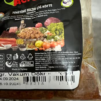 Acıcık Çiğ Köfte Kapalı Paket Çiğ Köftesinin İçinden Cam Parçası Çıktı!