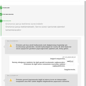 Guess Saatimdeki Beklenmedik Renk Değişimi Ve Garanti Sorunu