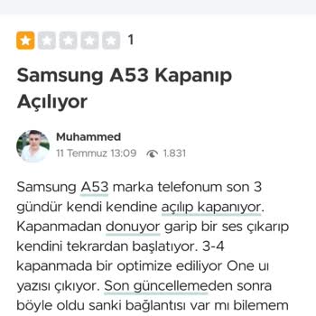 Samsung Galaxy A53'te Kronik Sorunlar Ve Garanti Sonrası Problemler