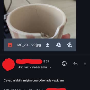 Vina Seramik'ten İletişim Sorunu Ve Kırık Ürün Şikayeti