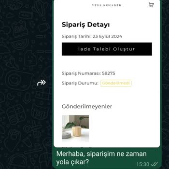 Vina Seramik'ten İletişim Sorunu Ve Kırık Ürün Şikayeti