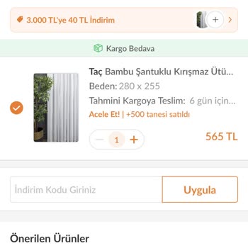 Sipariş Fiyat Farkı Şaşkınlığı