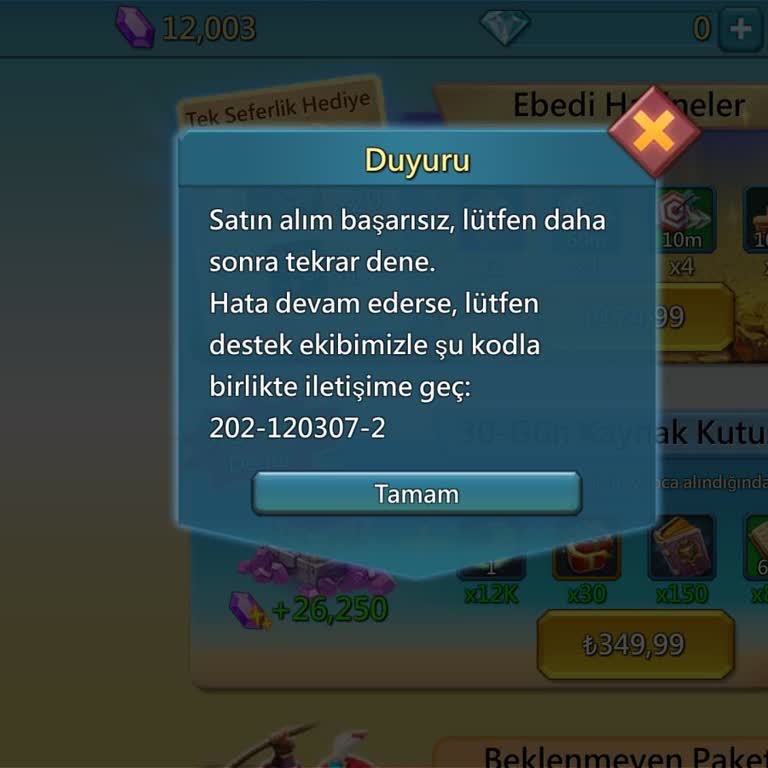Lord Mobile Paket Ödeme Sorunu