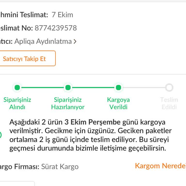 Trendyol Ve Sürat Kargo'nun İletişim Ve Teslimat Sorunları
