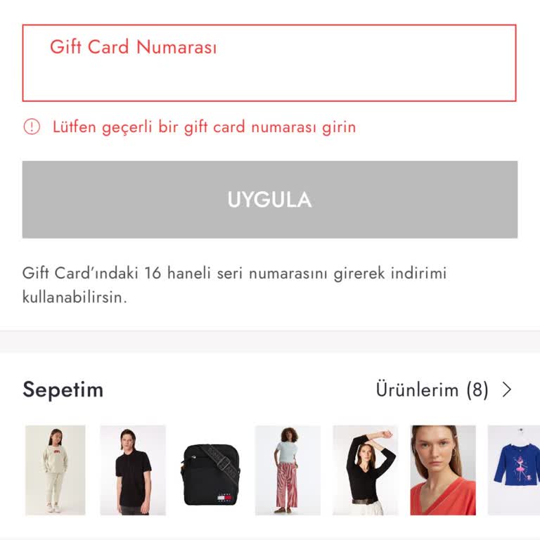 Kurumsal Hediye Kartı Sorunu Ve Destek Talebi