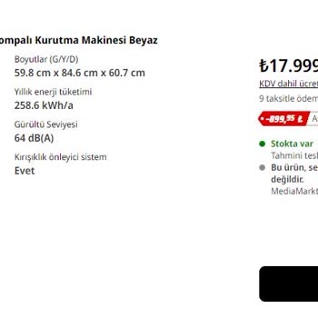 Media Markt Web Sitesindeki Yanıltıcı Taksit Bilgisi