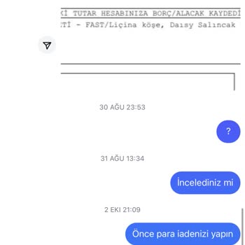 Kapora İadesi Sorunu Ve İletişim Eksikliği