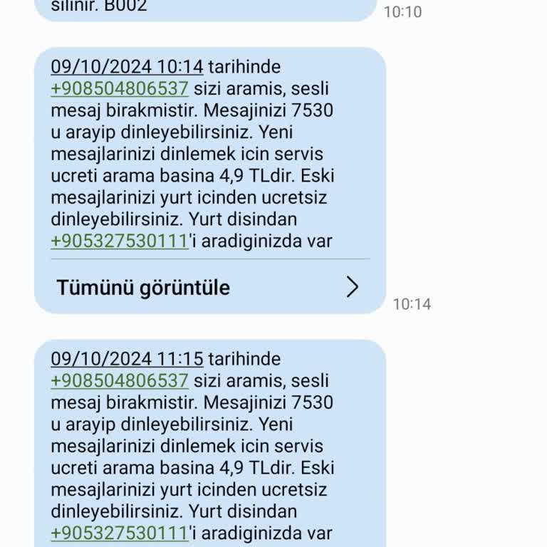 Turkcell'den Gelen Israrlı Sesli Mesajlar