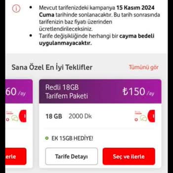 Vodafone Tarife Güncellemesi Ve Adil Olmayan Fiyat Farkları