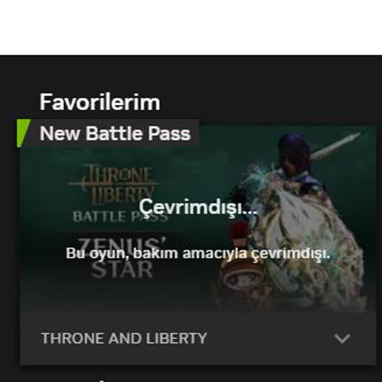 Throne And Liberty Oyununda Geforce Now Bakım Sorunu