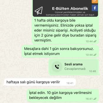 Kargoya Verilmeyen Ürün Ve İade Sorunu
