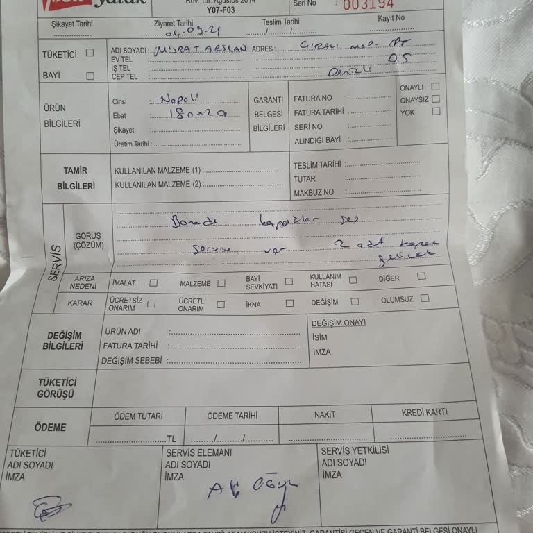 İşbir Yatak: Geciken Teknik Servis Ve Gıcırdayan Baza Sorunu