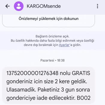 Gratis Siparişim Teslim Edilmedi Ve Yanlış İade Süreci Başlatıldı