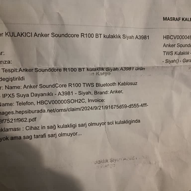Yanlış Ürün Değişimi: Anker R100 Yerine R50i Gönderildi