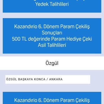 Kazandırio Param Kart Çekilişi Şikayeti