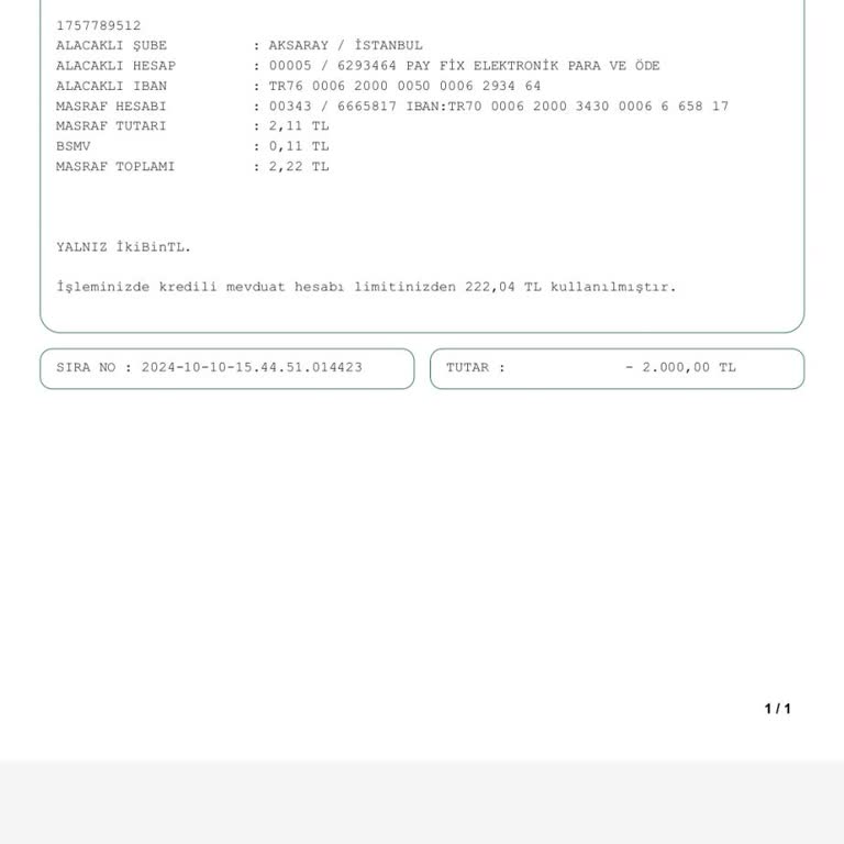 Garanti Bankası'ndan PayFix'e Yapılan İşlemin Yansımaması Ve Destek Eksikliği