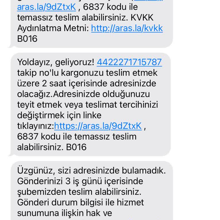 Aras Kargo Yanıltıcı Bildiriyle Zor Anlar