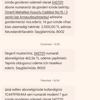 Millenicom'dan Modem İadesi Ve Gizli Maliyetler Şikayeti