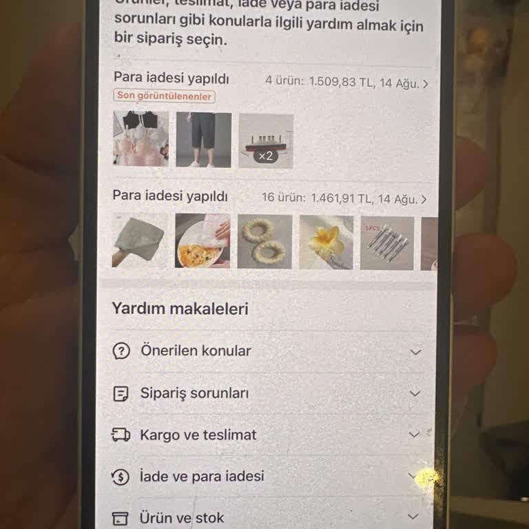 Temu Sipariş Teslimatında Sorun
