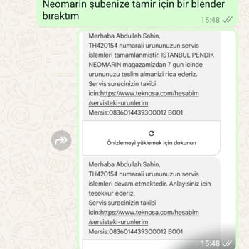 Teknosa'da Blender Tamiri Ve İade Sorunu