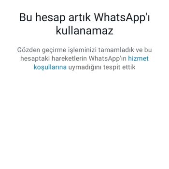 WhatsApp Hesabım Haksız Yere Kapandı