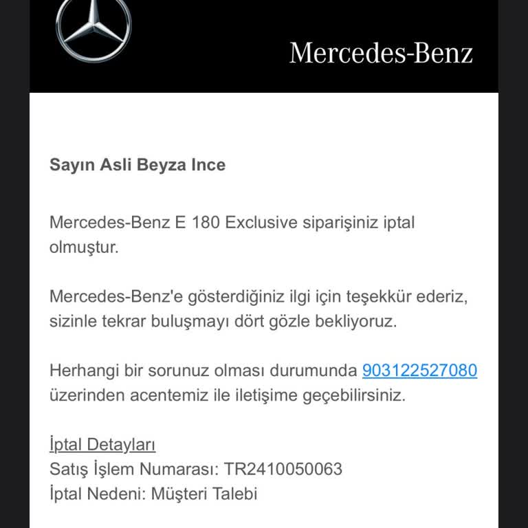 Mercedes-Benz Kapora İadesinde Gecikme Ve Mağduriyet