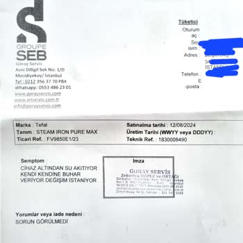 Media Markt'tan Aldığım Ütü Su Akıtıyor Ve Değişim Yapılmıyor