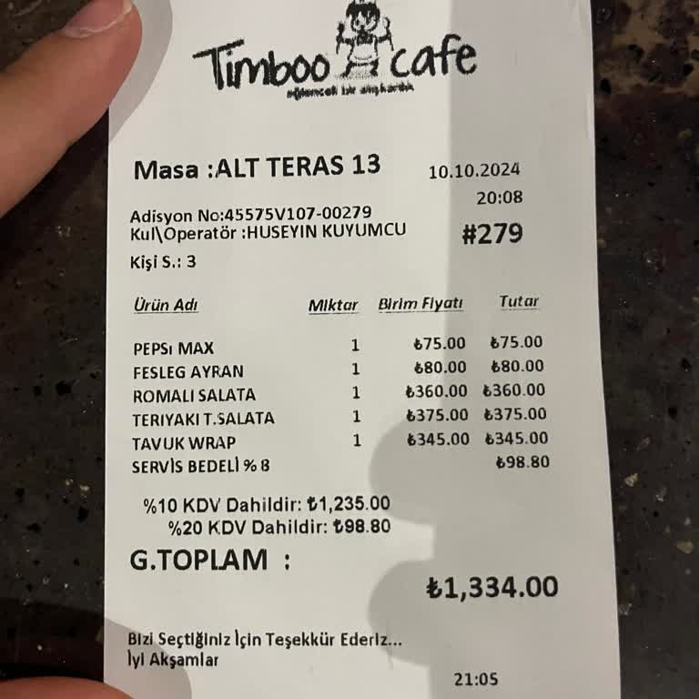 Zorunlu Bahşişe Tepki: Timboo Restoranları Şikayeti