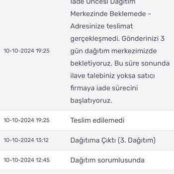 Kargomsende Dağıtım Merkezi Teslimat Gecikmesi