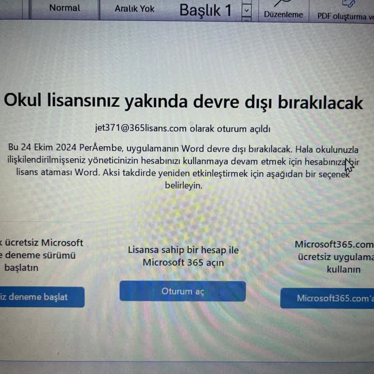 Office 365 Lisans Sorunu Ve İletişimsizlik