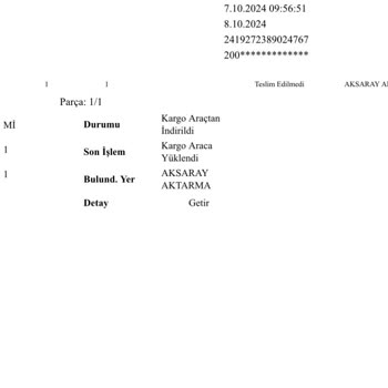 Kargo Teslimatında Gecikme Ve İletişim Sorunu