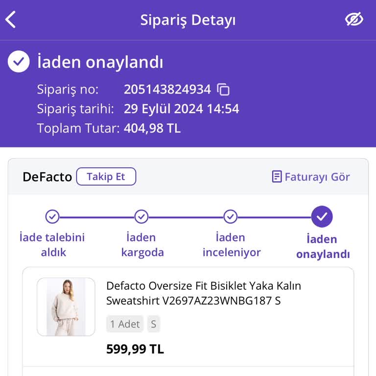 Yanlış Ürün Ve Eksik İade Sorunu