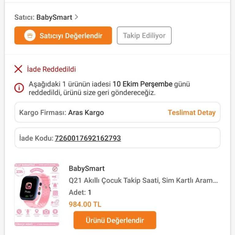 İade Edilmeyen Arızalı Ürün