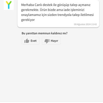 Trendyol'dan İade Sürecinde Yaşanan Sorun