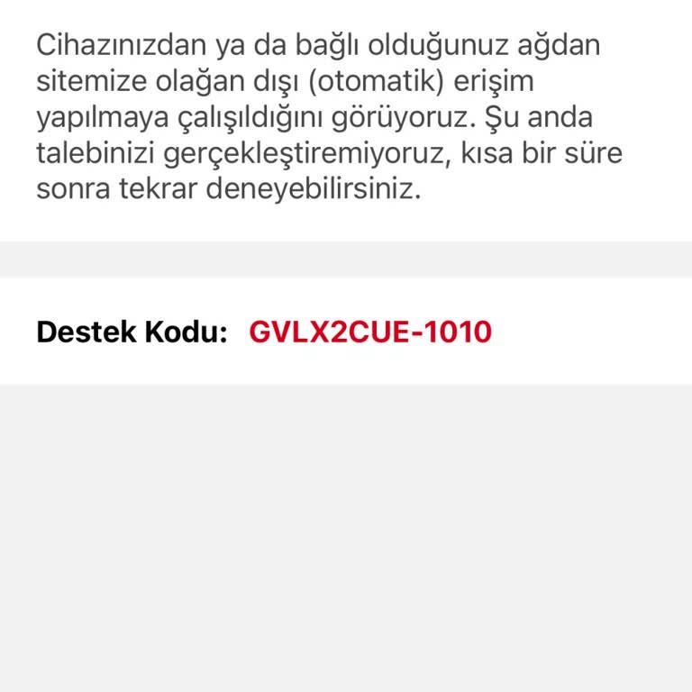 Erişim Hatası İlan Vermemi Engelliyor